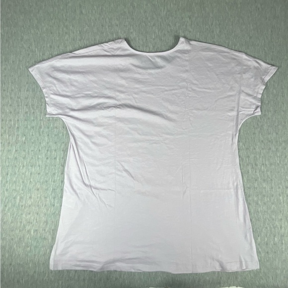 Roaman’s lilac purple Tshirt with floral sequin shoulders size 12 - Picture 7 of 7